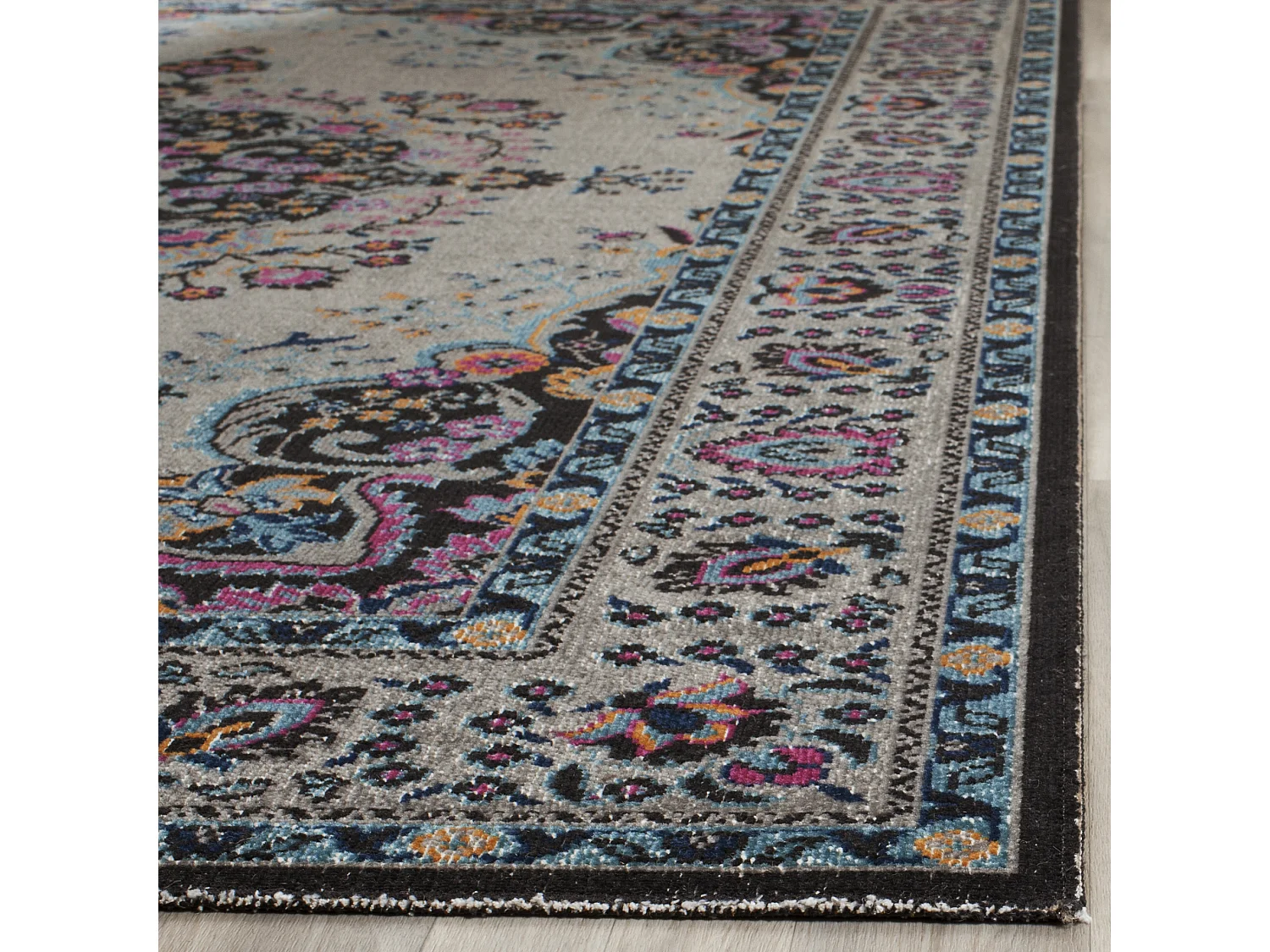 Tapis Gris/Rose 66 X 244 cm - Amorette