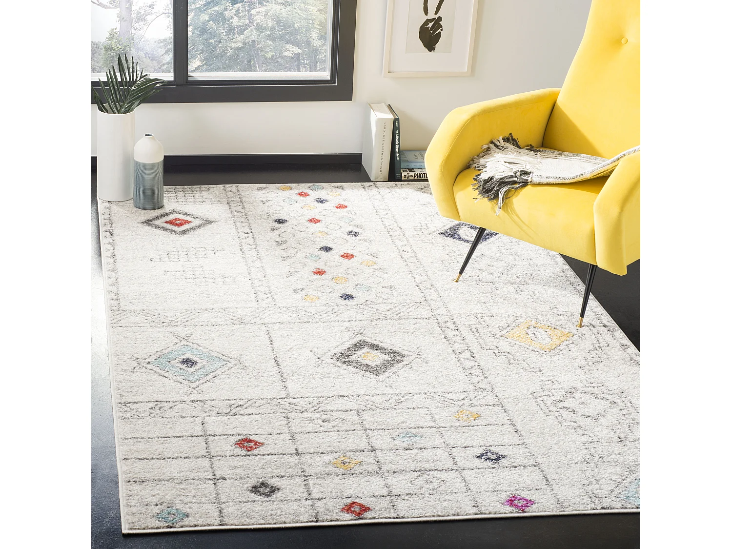 Tapis Gris/Bleu 155 X 229 cm - Hadley