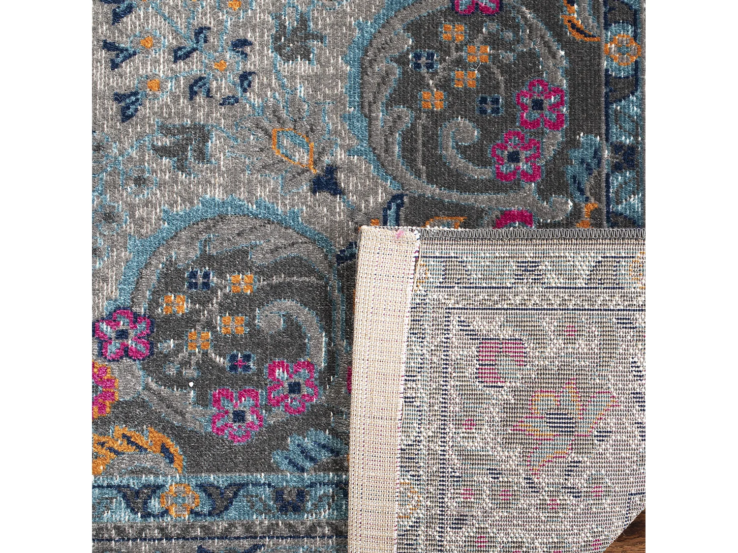 Tapis Gris/Rose 91 X 152 cm - Amorette