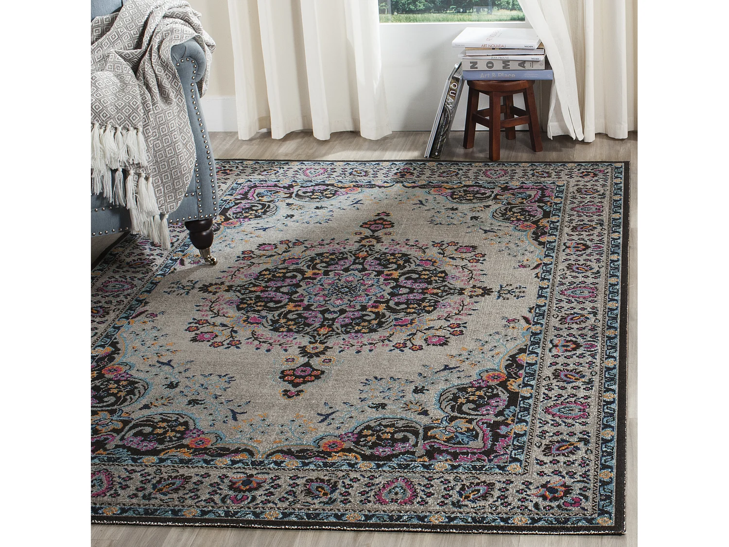 Tapis Gris/Noir 91 X 152 cm - Amorette