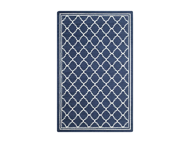 Tapis Bleu Marine/Neutre 122 X 183 cm - Aldona
