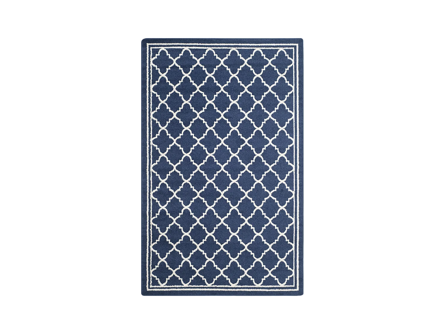 Tapis Bleu Marine/Neutre 122 X 183 cm - Aldona