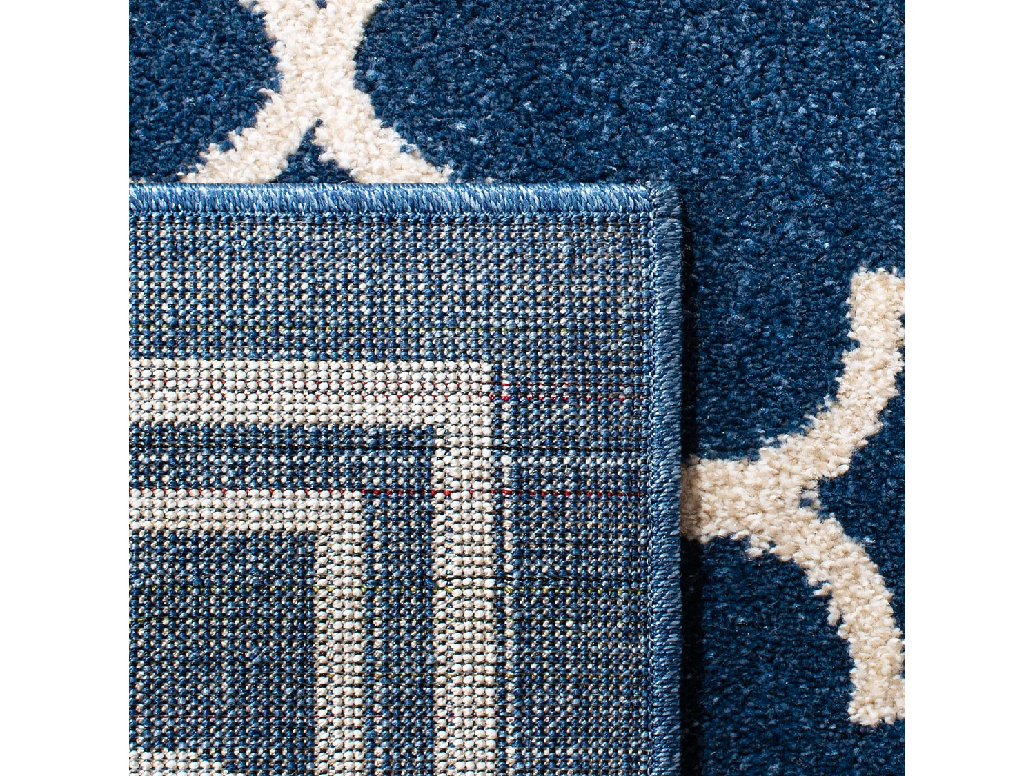 Tapis Bleu Marine/Neutre 122 X 183 cm - Aldona