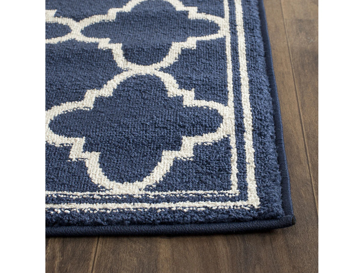 Tapis Bleu Marine/Neutre 122 X 183 cm - Aldona