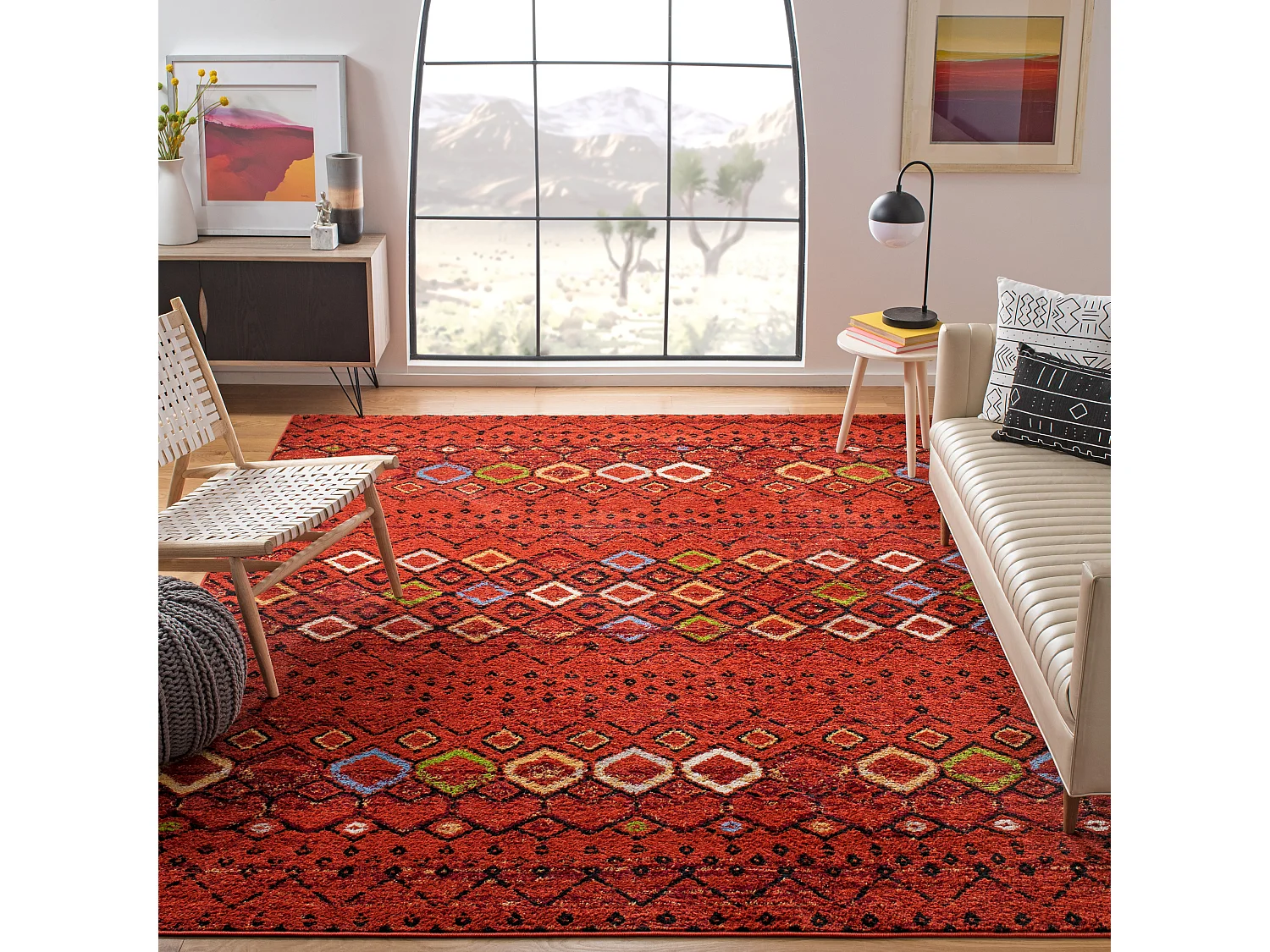 Tapis Rouge/Multicolore 201 X 279 cm - Cullen