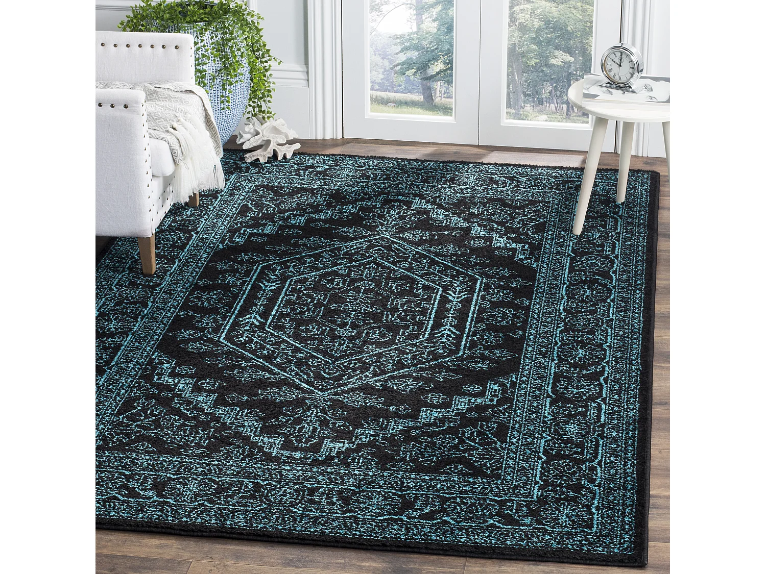 Tapis Noir/Bleu 155 X 229 cm - Arianwen