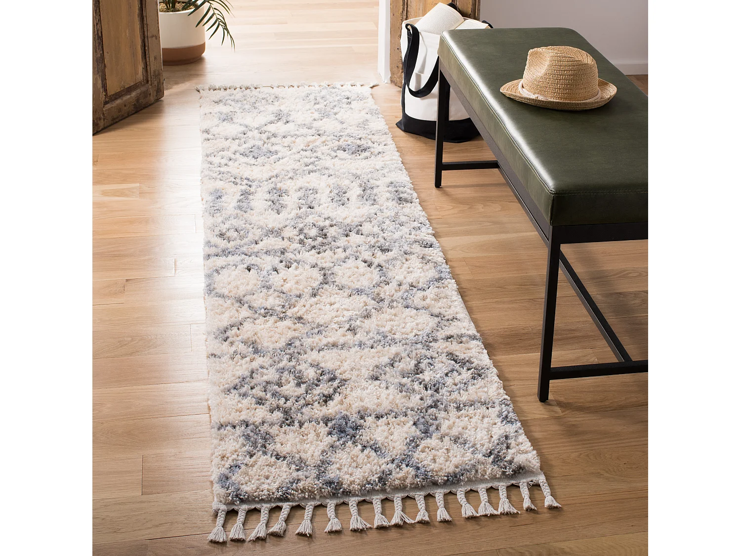 Tapis Neutre/Gris 61 X 244 cm - Settat