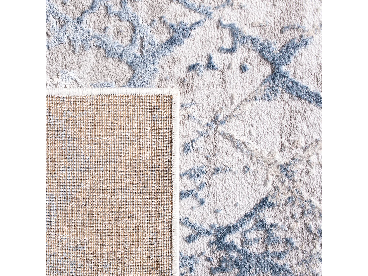 Tapis Gris/Bleu 91 X 152 cm - Léa