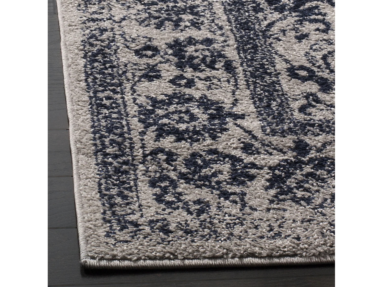 Tapis Gris/Bleu Marine 155 X 229 cm - Lucinda