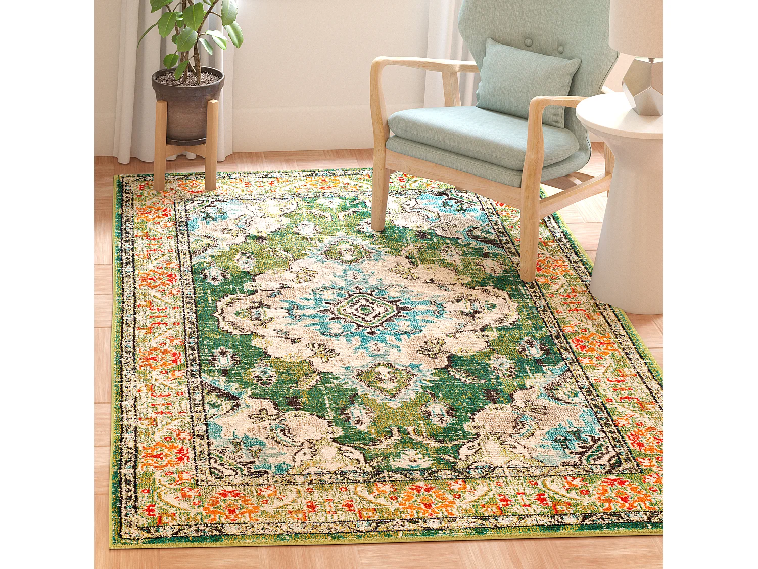 Tapis Vert/Bleu 122 X 170 cm - Milà