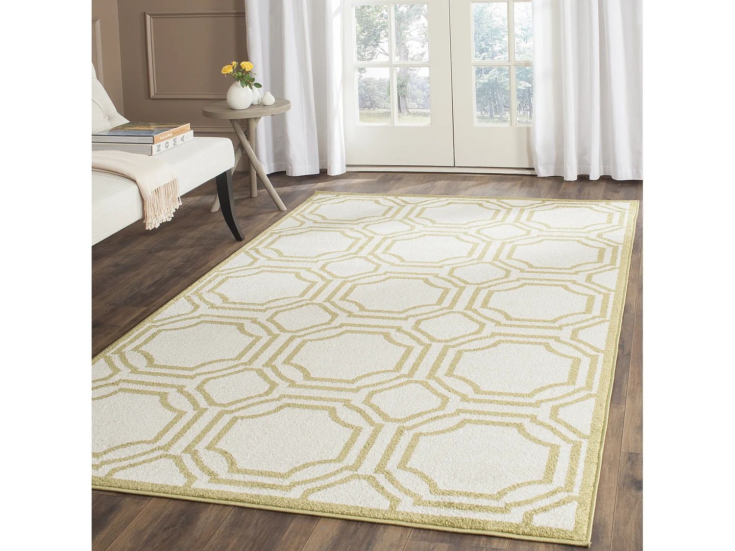 Tapis Neutre/Vert 122 X 183 cm - Ferrat