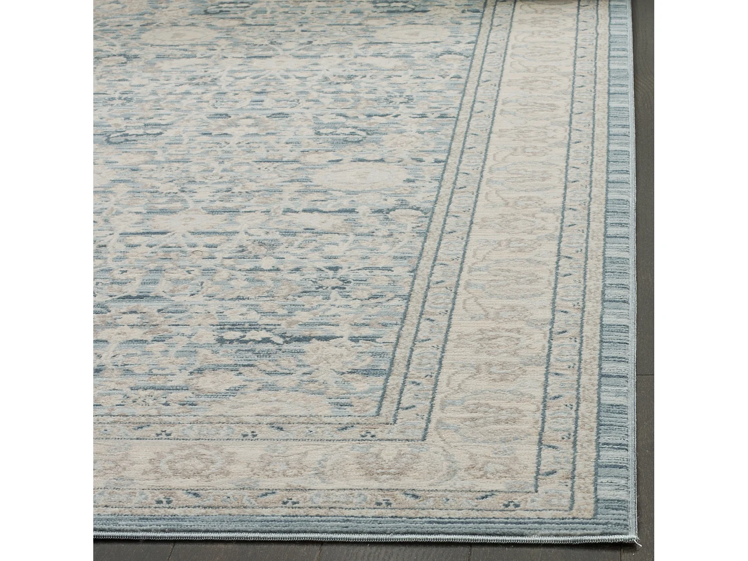 Tapis Bleu/Gris 66 X 244 cm - Crystal