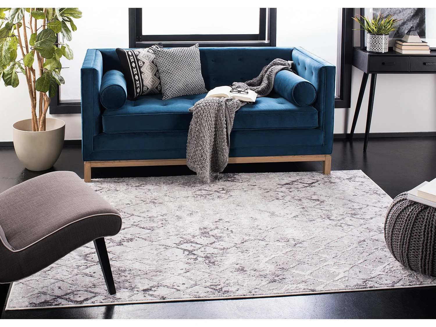 Tapis Gris/Neutre 122 X 183 cm - Léa