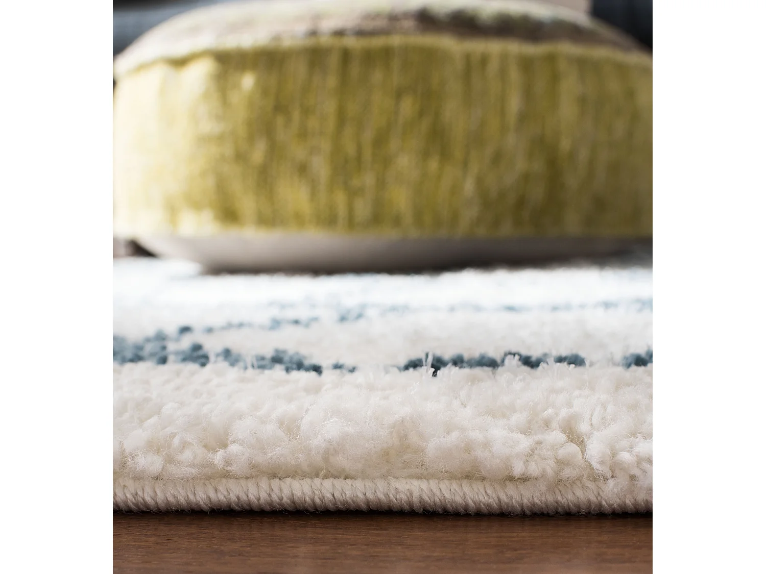 Tapis Crème/Bleu 99 x 160 cm - Lavinia