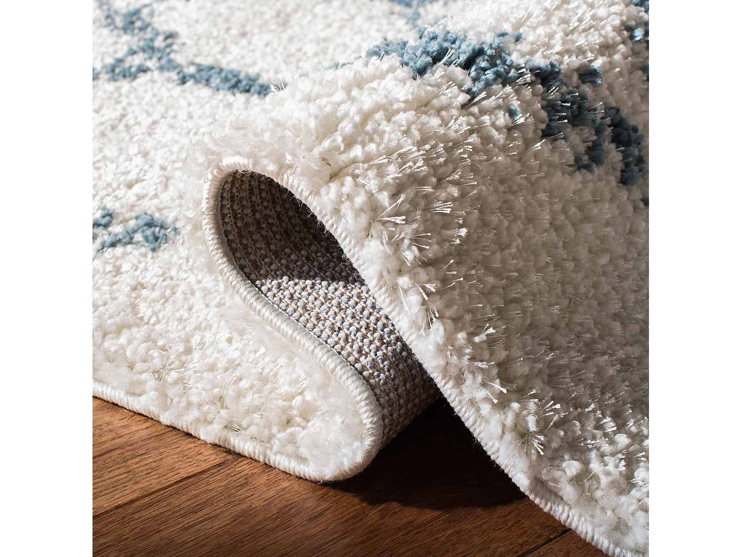 Tapis Crème/Bleu 99 x 160 cm - Lavinia