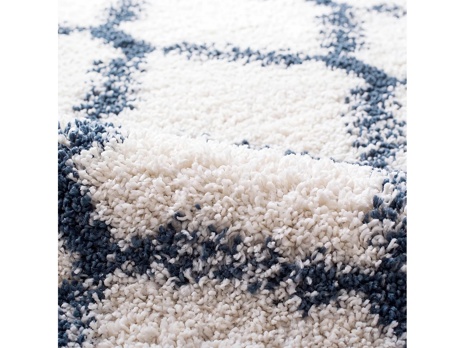 Tapis Crème/Bleu 99 x 160 cm - Lavinia