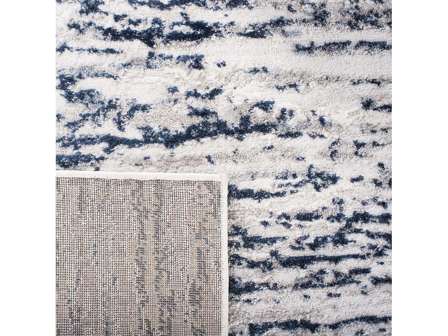 Tapis Gris/Bleu Marine 91 X 152 cm - Gabriel