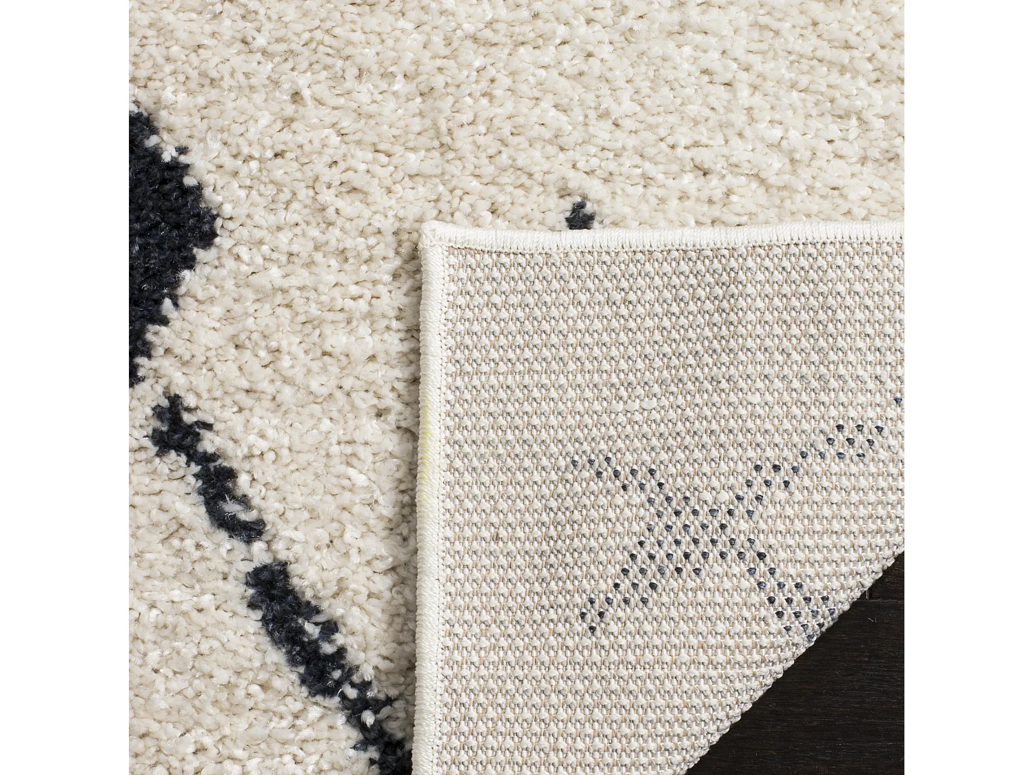 Tapis Neutre/Bleu Marine 91 X 152 cm - Melisande