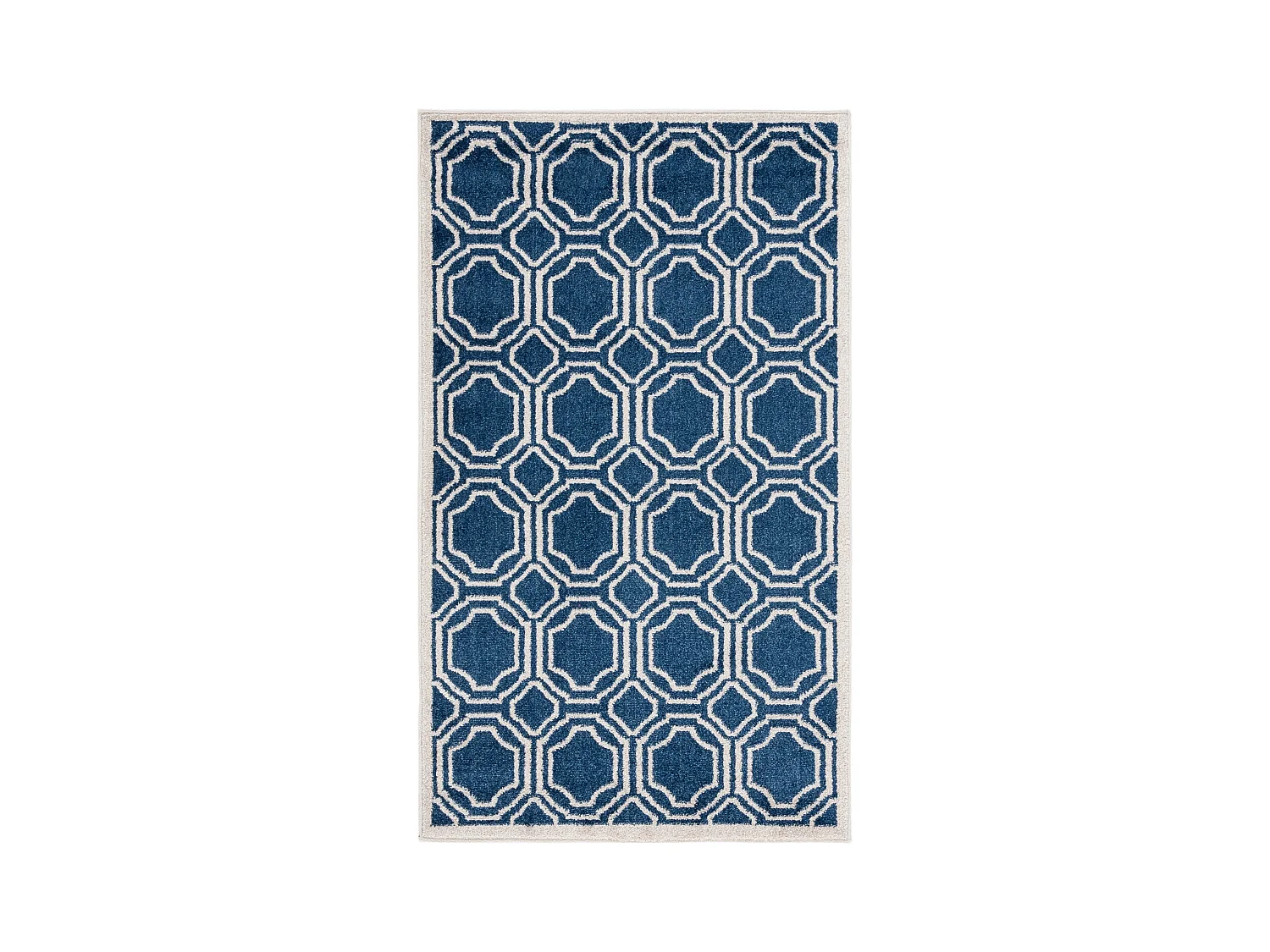 Tapis Bleu Marine/Neutre 91 X 152 cm - Ferrat