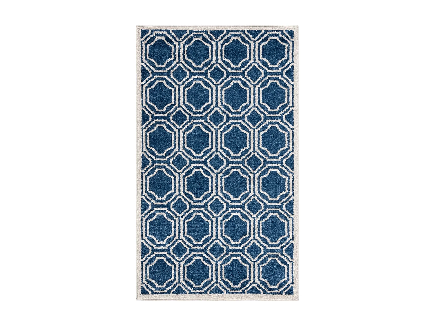 Tapis Bleu Marine/Neutre 91 X 152 cm - Ferrat