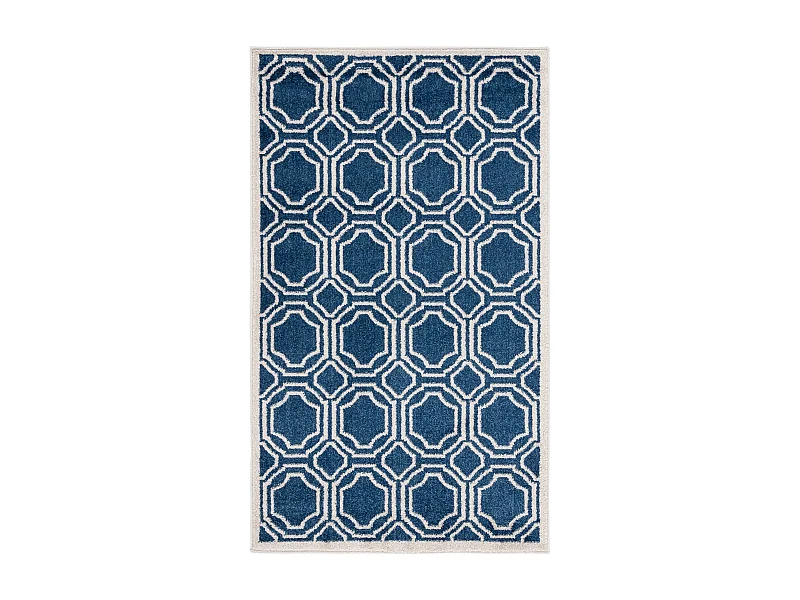 Tapis Bleu Marine/Neutre 91 X 152 cm - Ferrat