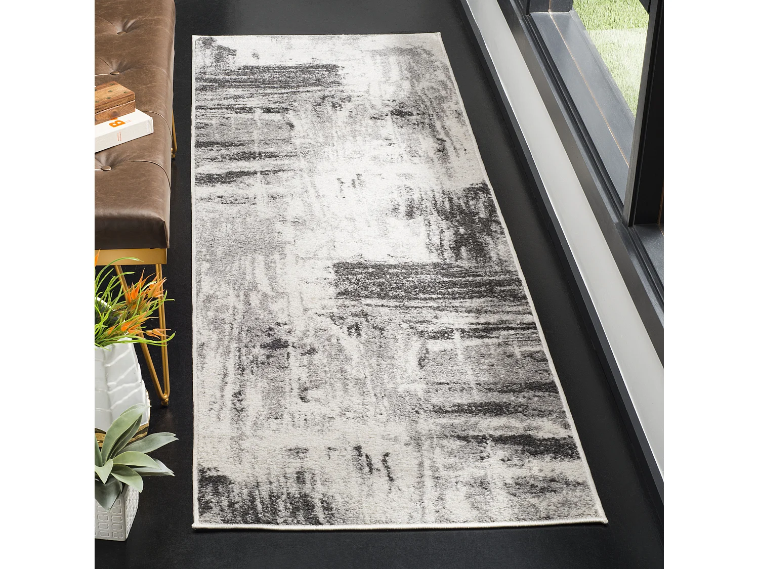Tapis Neutre/Gris 76 X 244 cm - Danville