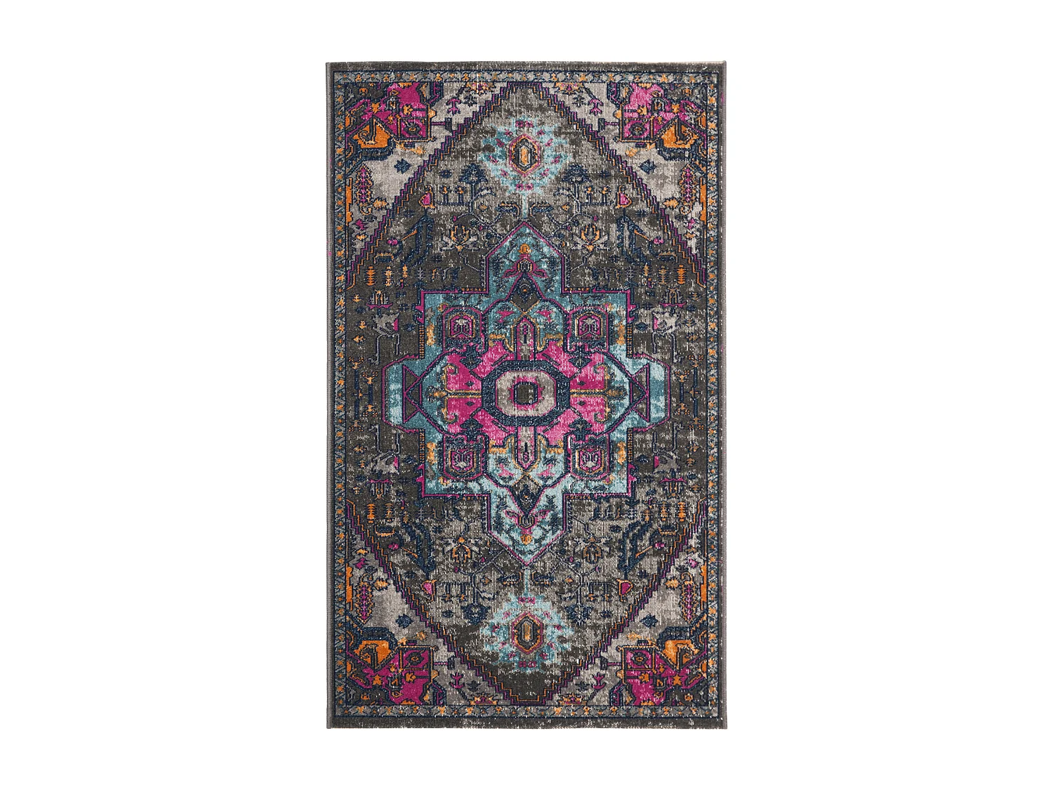 Tapis Gris/Rose 91 X 152 cm - Alroy