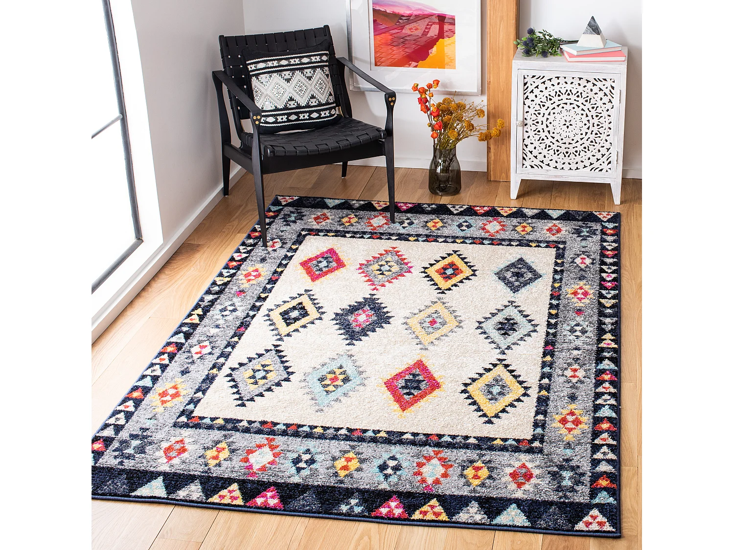 Tapis Neutre/Gris 122 X 183 cm - Samantha