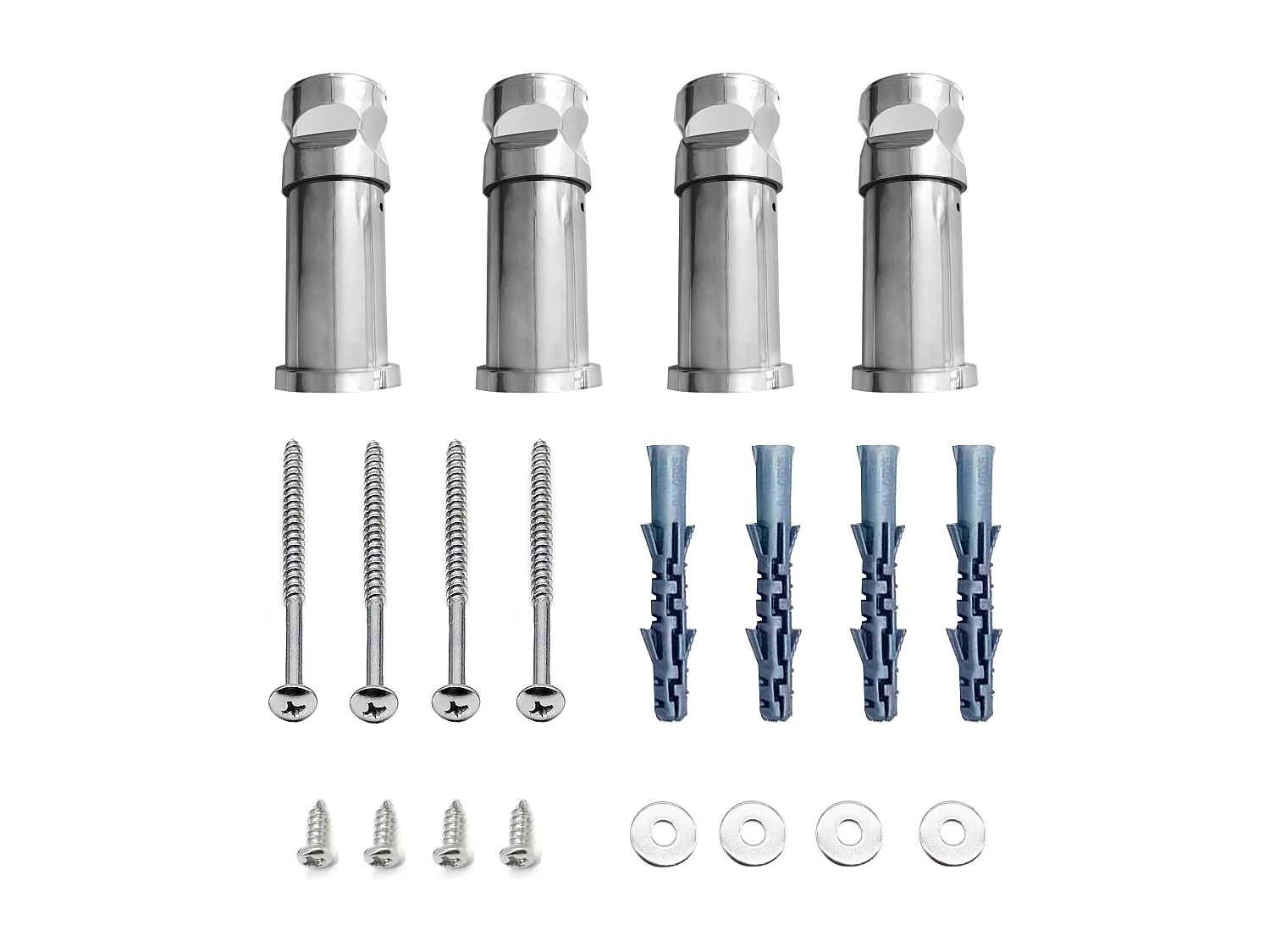 Radiador toallero en circuito de agua caliente 160x45cm Cromado