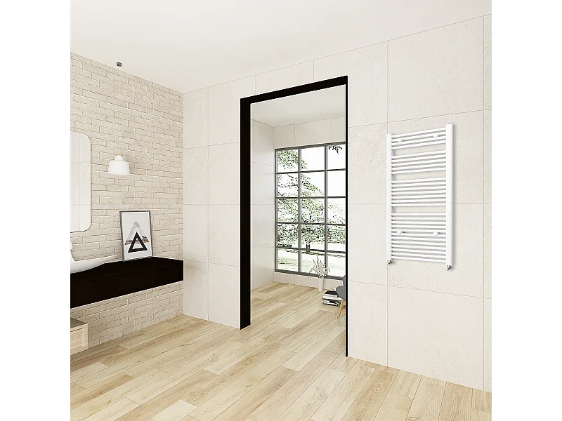 Radiador toallero de agua calefacción blanco 1200x600mm
