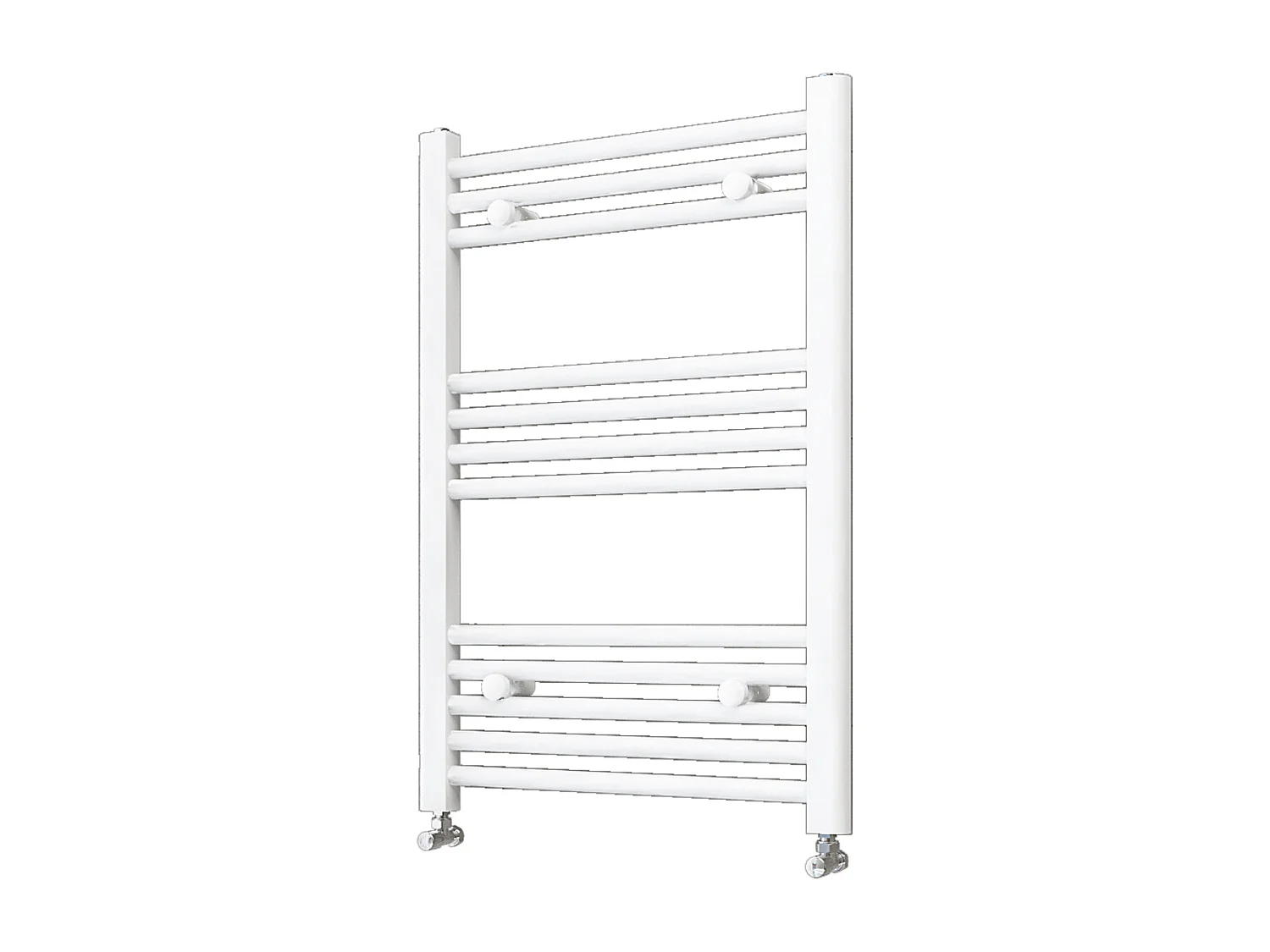 Radiador toallero 77x45cm Blanco 45cm entre ejes en circuito de agua caliente