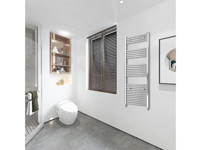 Radiador toallero de alta salida de calor cromado calefacción 160x60cm