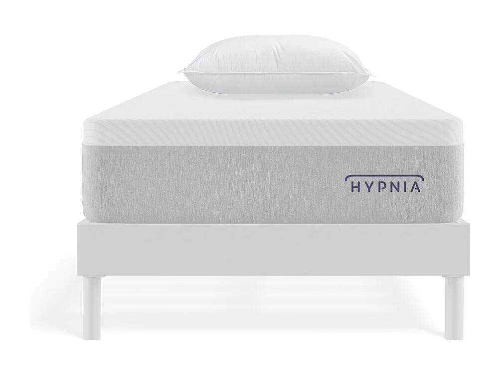 Ensemble Matelas ressorts 25cm Sommier anthracite Oreiller 90x200cm