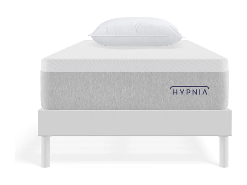 Ensemble Matelas ressorts 25cm Sommier anthracite Oreiller 90x200cm