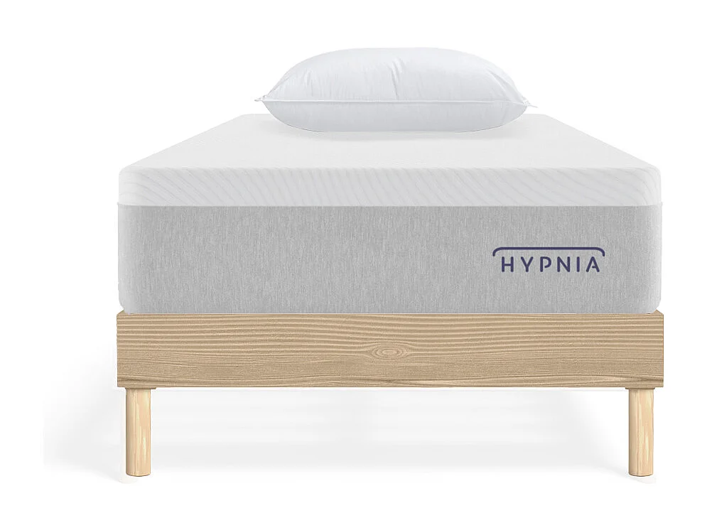 Ensemble Matelas ressorts 25cm Sommier blanc Oreiller 90x200cm