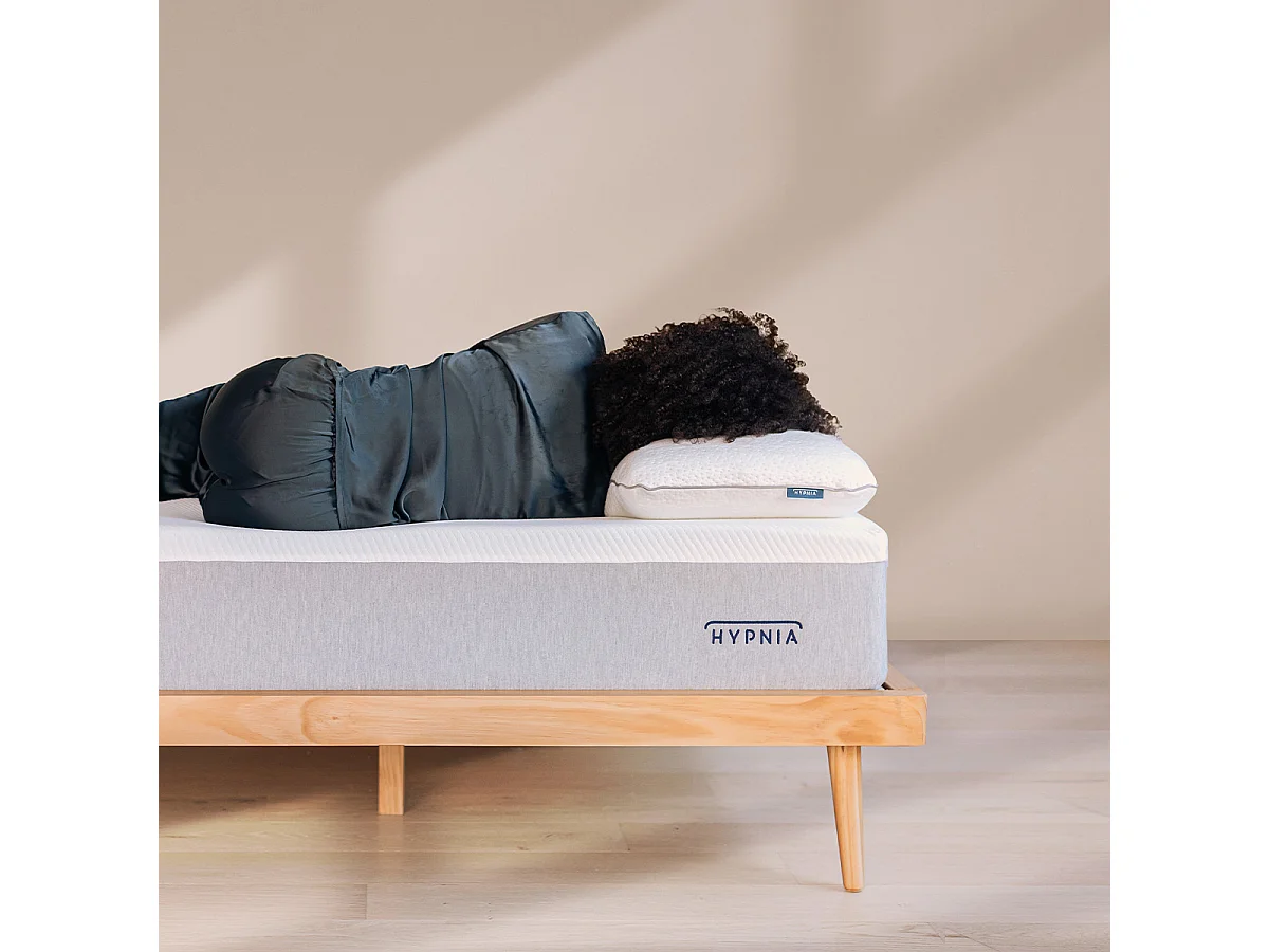 Sommier bois clair Alba finition chêne sommier inclus 160x200cm