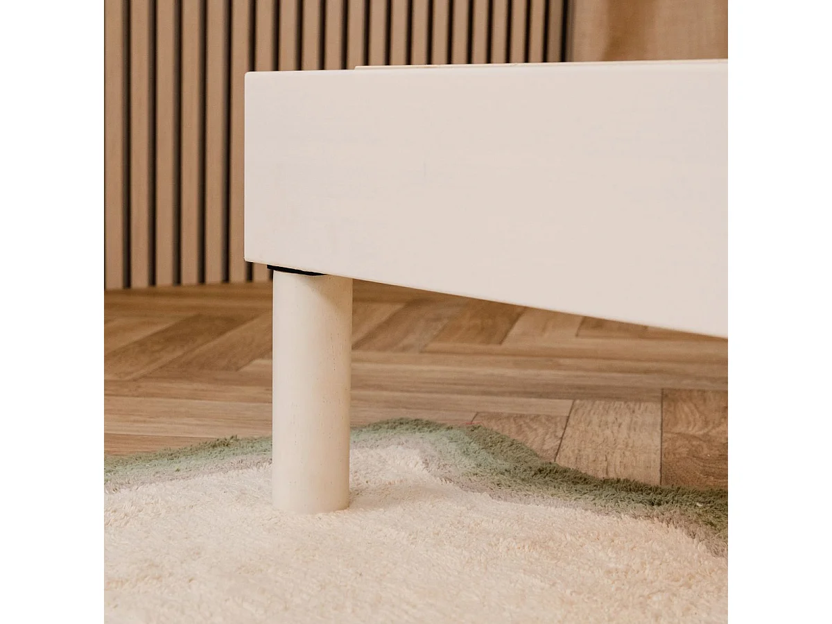 Sommier à Lattes en kit bois Blanc - 150 x 190 cm