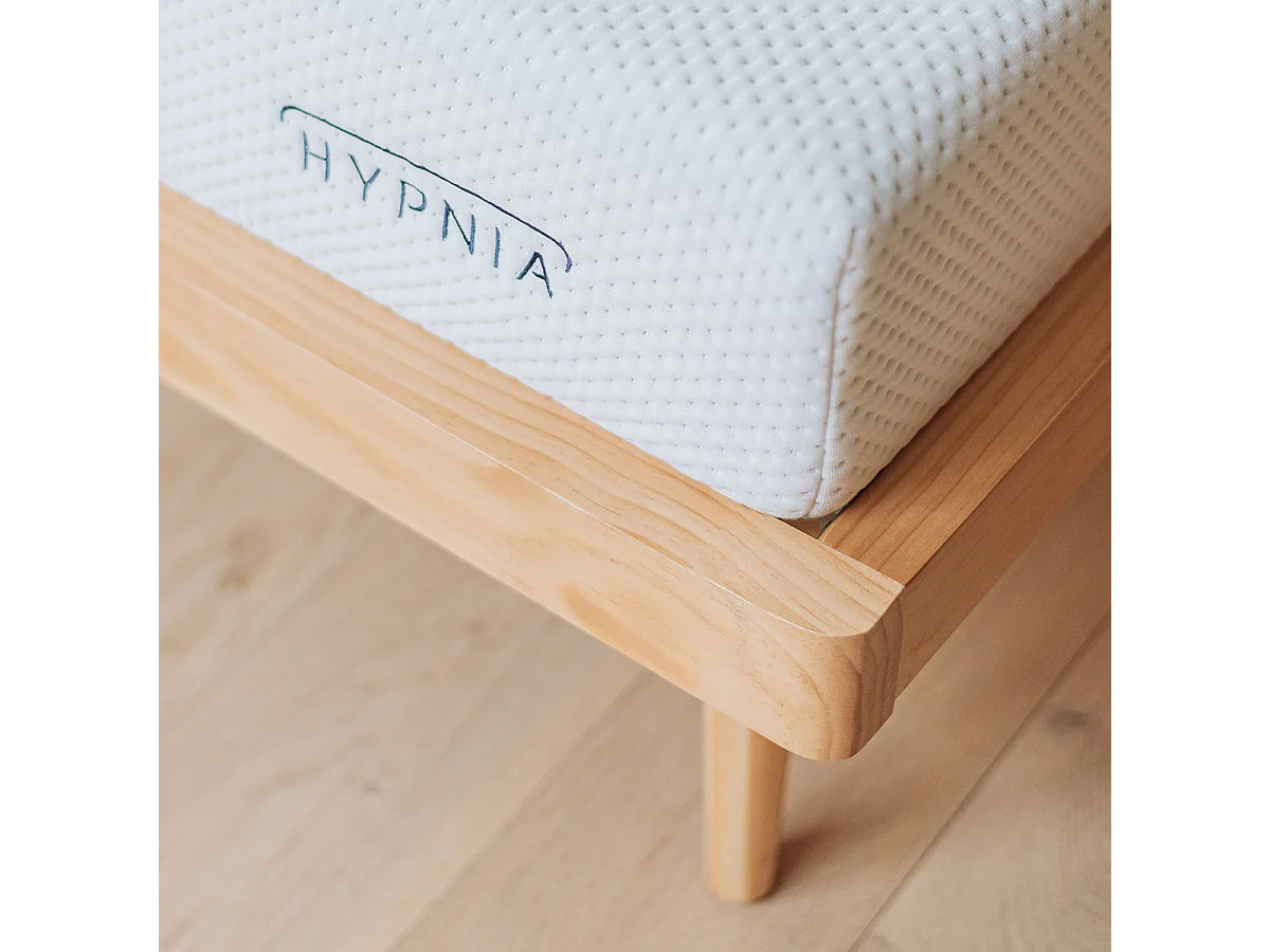 Sommier bois clair Alba finition chêne sommier inclus 140x190cm
