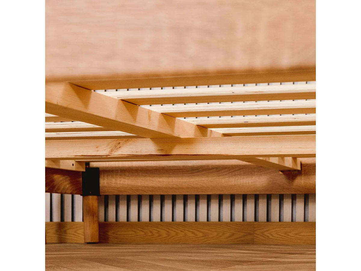 Sommier à Lattes en kit bois Chêne Clair - 140 x 200 cm