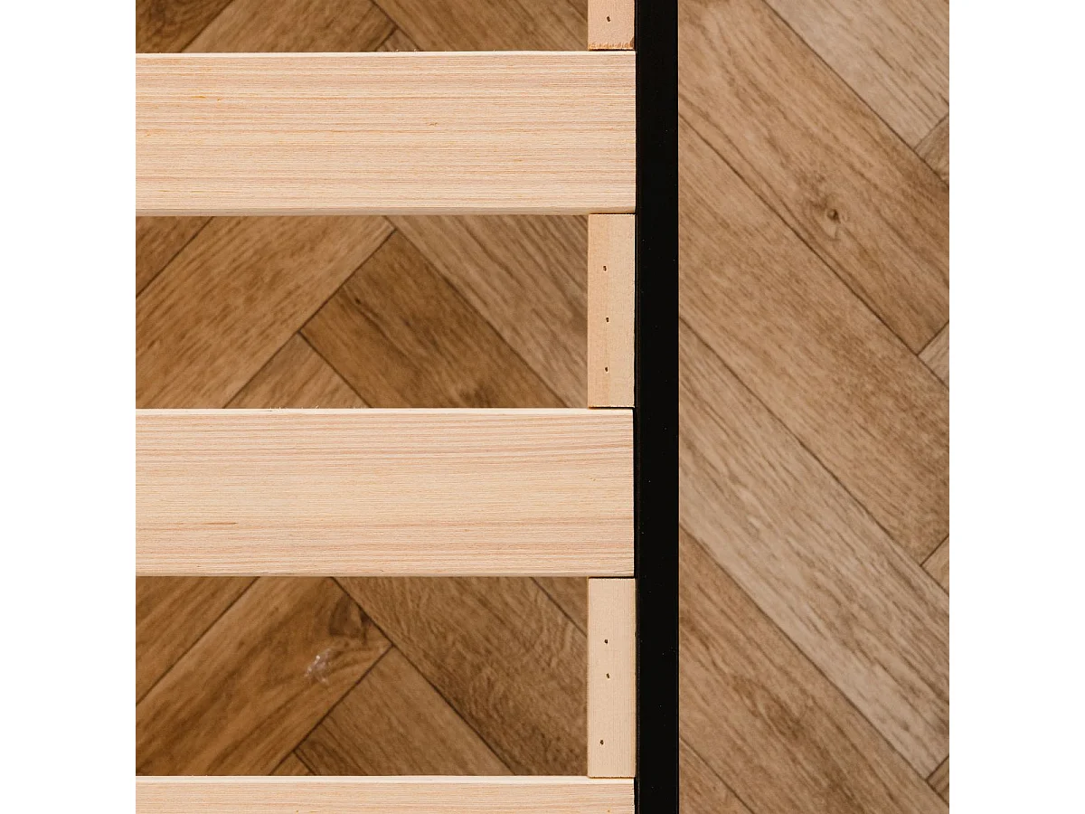 Sommier à Lattes en Kit Anthracite - 150 x 190 cm