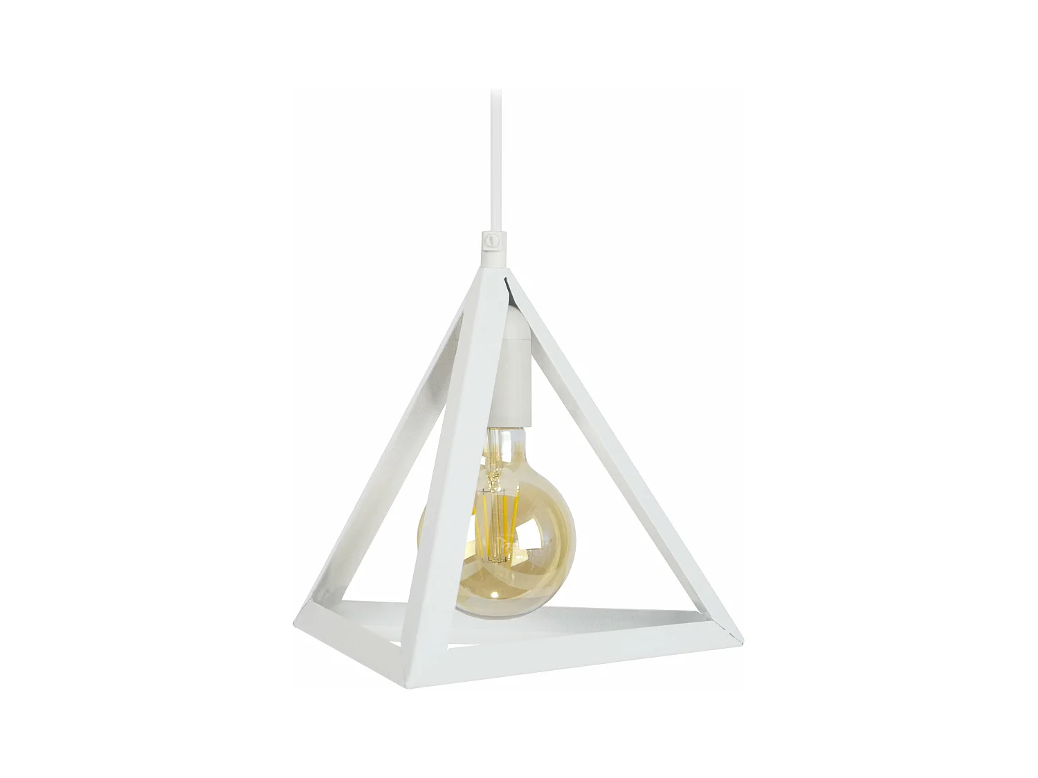 Suspension pyramide métal  noir 80 cm.