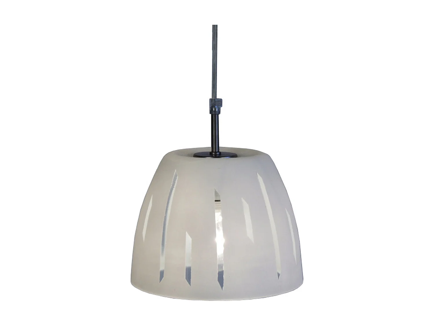 Suspensão TOSEL  ELLEN vidro cúpula carmim D20 x  H70  cm