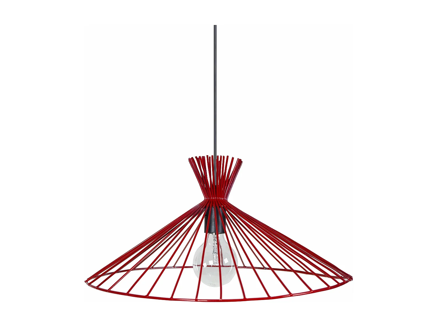 Suspensão TOSEL  SETA   vidro cúpula Verde D30 x  H70  cm