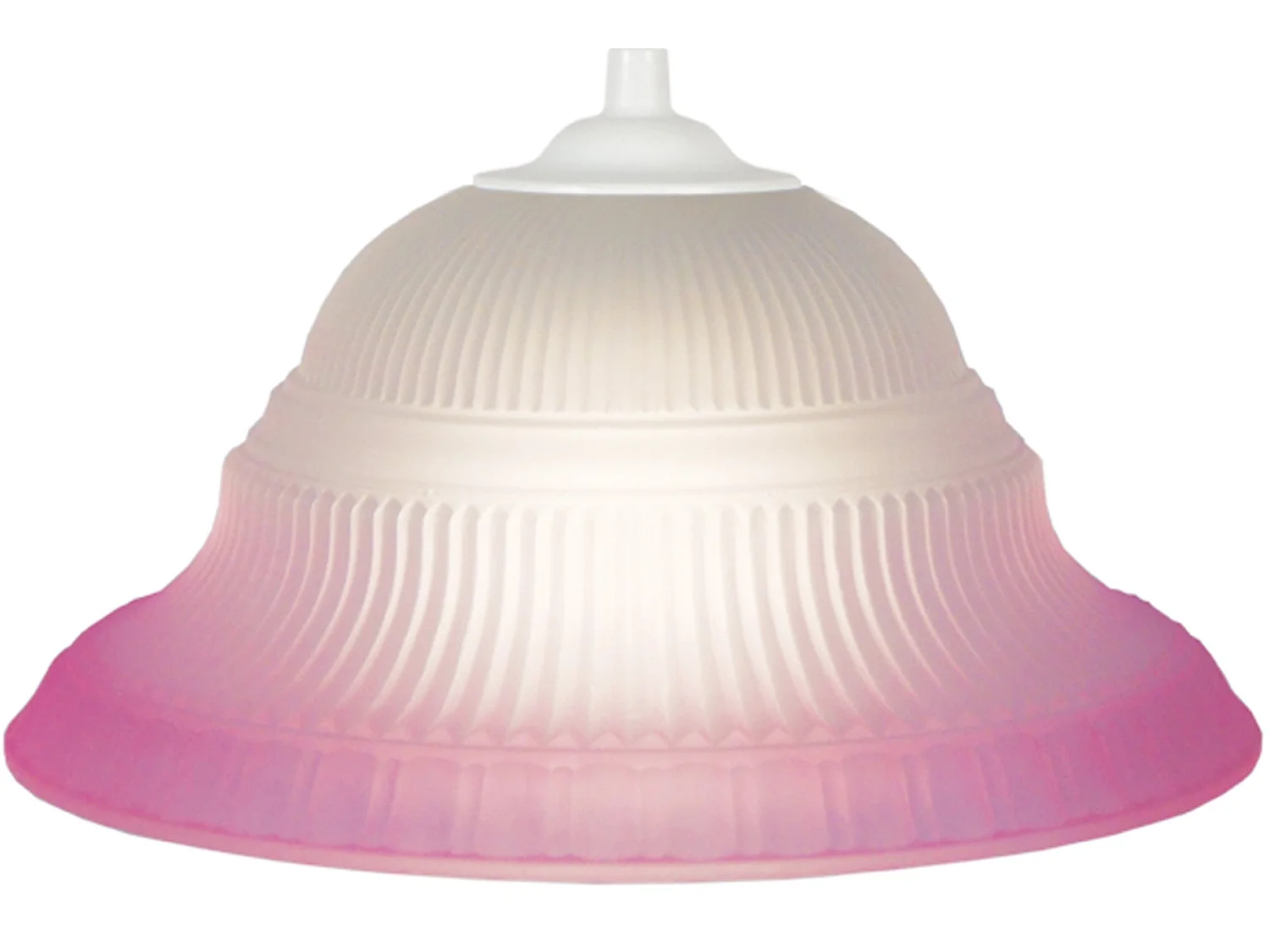 Lampadario a sospensione  vetro  cupola  AMERICA acidato    rosa D'23 cm
