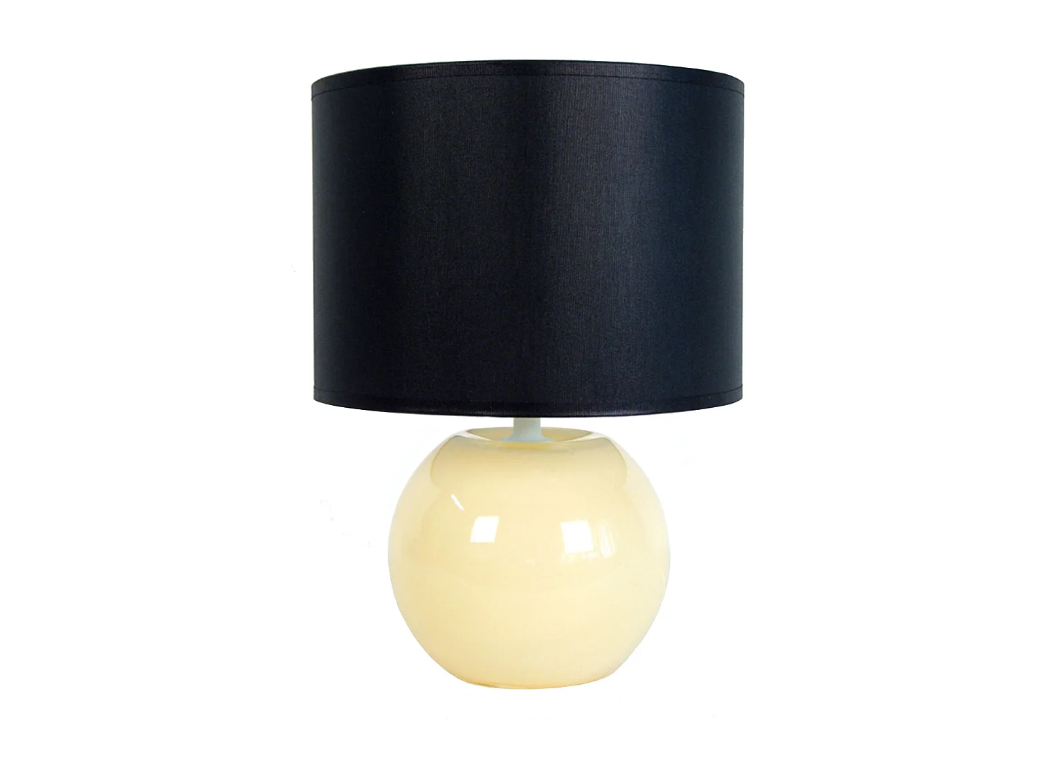 Lampe de Chevet TOSEL ,verre,Noir ,H48xD 35xP 35 cm