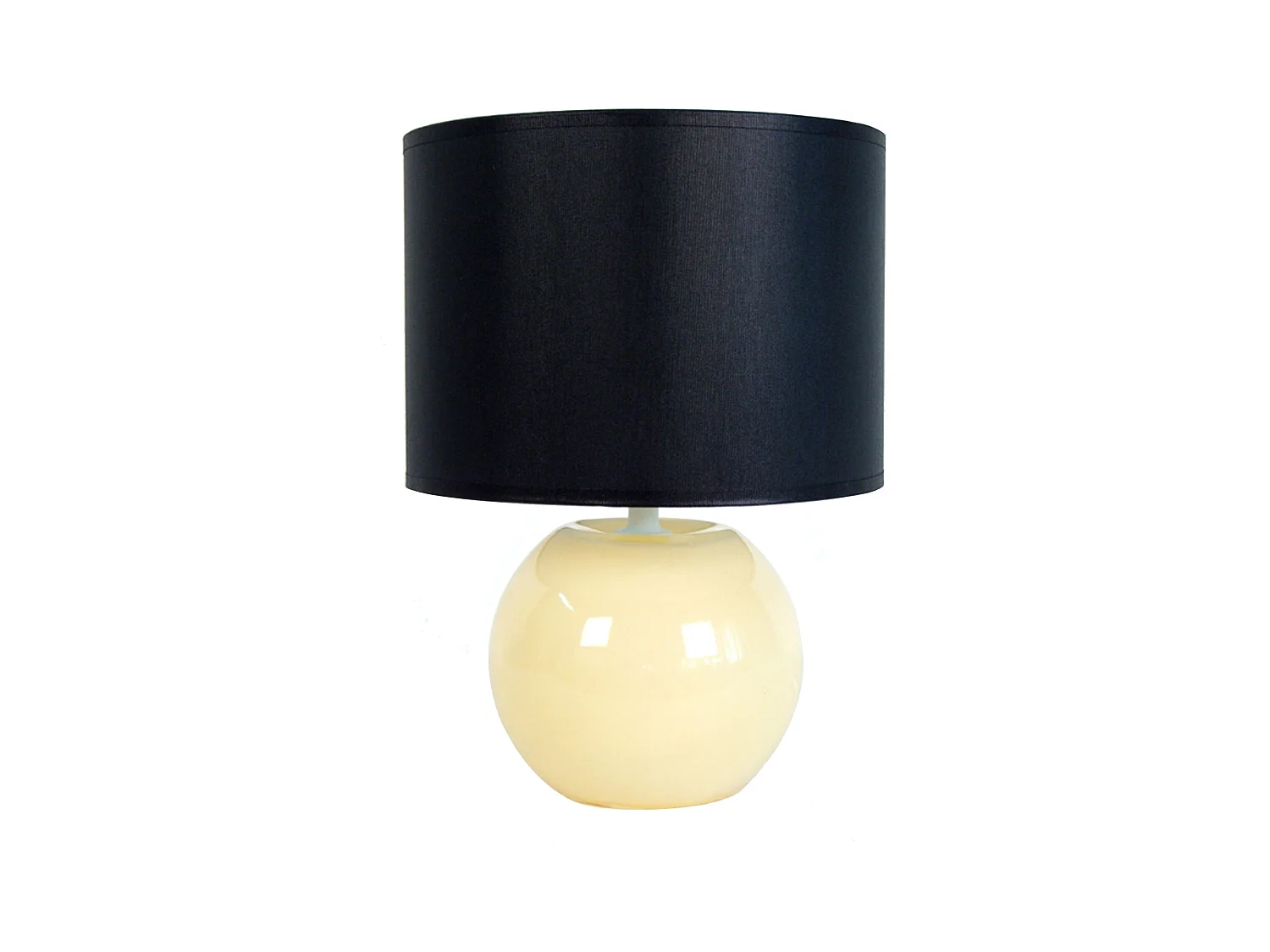 Lámpara de noche TOSEL ,vidrio,Negro ,A19xD 35xP 35 cm