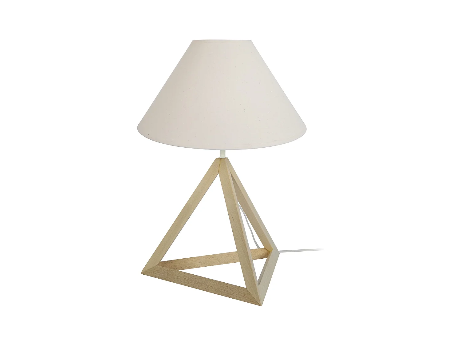 Lampe a Poser TOSEL ,bois,Noir ,H48xD35xP35cm