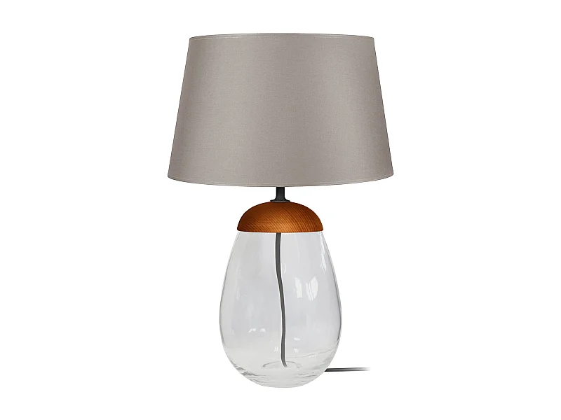 Lámpara de Mesa  TOSEL ,vidrio,Transparente, A 19,5xD13,5xP13,5cm