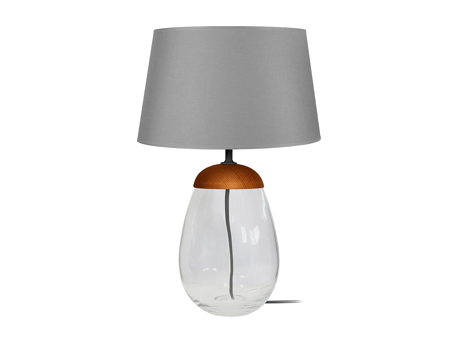 Lámpara de Mesa  TOSEL ,vidrio,Transparente, A 46xD30x P 30cm