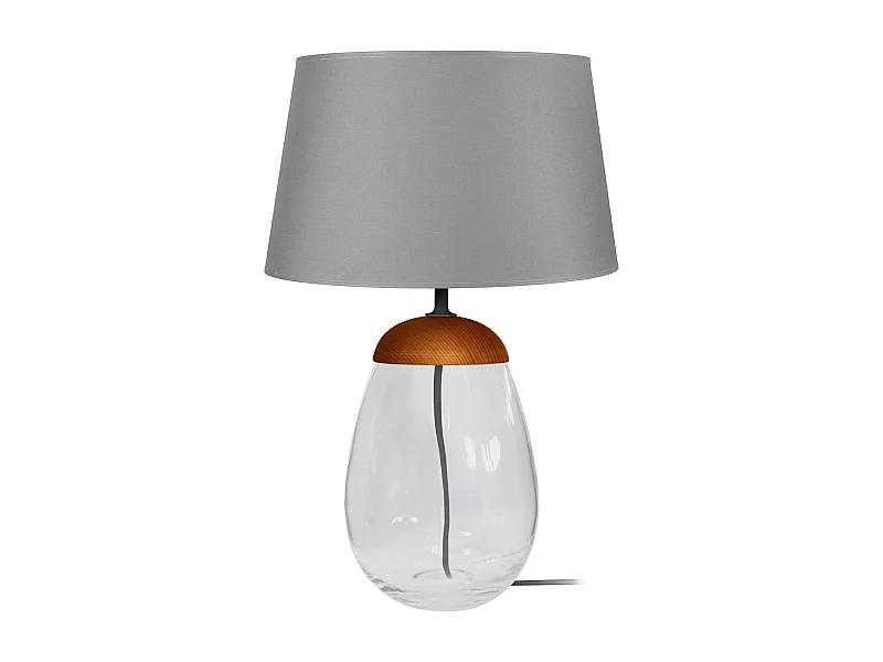 Lampe a Poser TOSEL ,verre,Transparent, H 46xD30x P 30cm